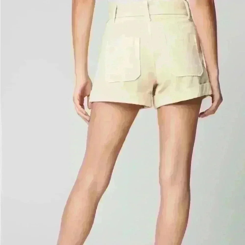 Blanknyc Twill Paperbag Shorts Ivory Sz 31 Far Away NWT - Picture 2 of 8
